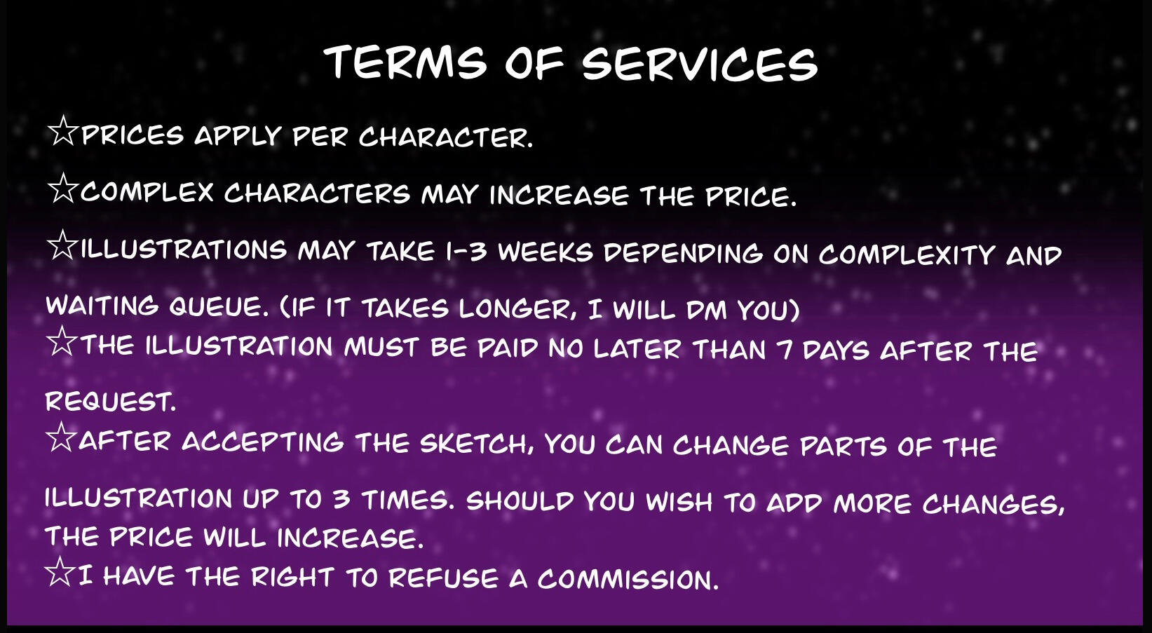 Terms of services